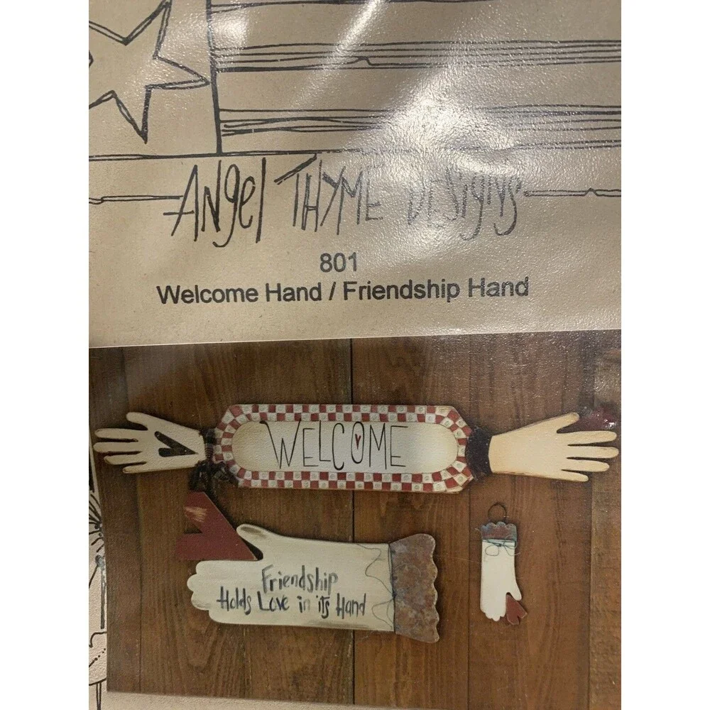 Welcome Hand/Friendship Hand Angel Thyme Designs 801 Thyme to Paint Patterns
